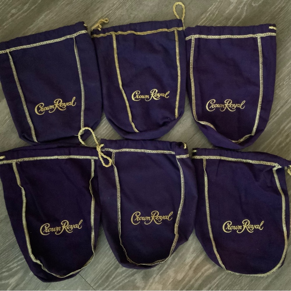 6 Crown Royal Purple Bags